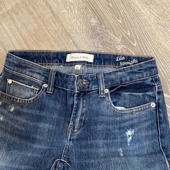 Henry & Belle Lila Straight Leg Distressed Jeans - Picture 5 of 9